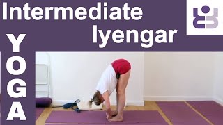 Intermediate Iyengar Yoga Class. Rotation for the Parivrtta action