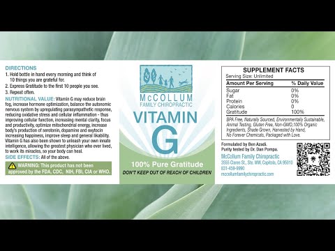 What is Vitamin G? Dr. McCollum and Dr. Pompa talk About Gratitude