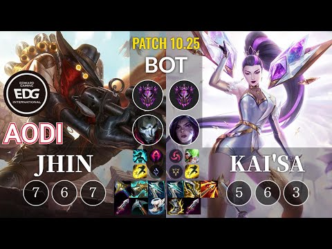 EDG Aodi Jhin vs Kai'Sa Bot - KR Patch 10.25