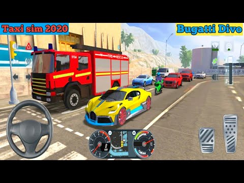 Taxi Sim 2020 🚘👮‍♂️ !! Super car Bugatti City Uber Driving Game !! Car Games Android ios Gameplay