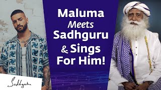 @Maluma Meets Sadhguru & Sings For Him! video