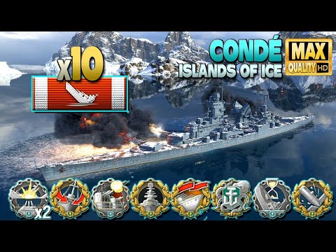 Cruiser Condé: Sensational 6k base XP game - World of Warships
