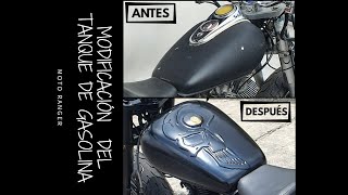 Como modificar un tanque de gasolina de moto - Tanque Personalizado con Calavera.