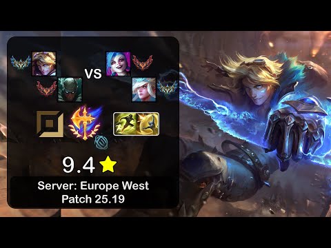 Ezreal ADC + Pyke vs Jinx + Janna - EUW Challenger - Patch 25.19