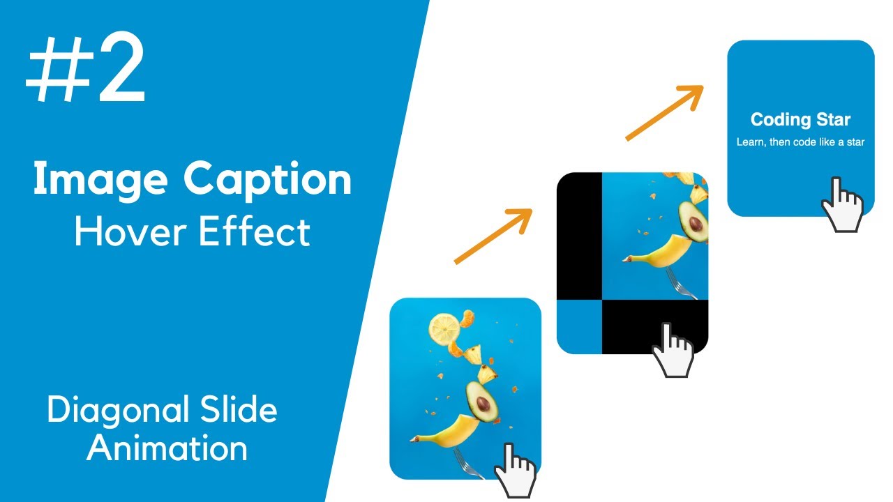 CSS Image Caption Tutorial #2 - Diagonal Slide on Hover Effect