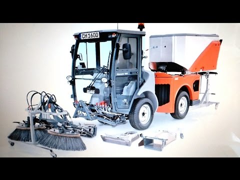 Vídeo kids para niños. Maquina barredora calles. Hako citymaster 1600.  Kehrmaschine Sweepers street