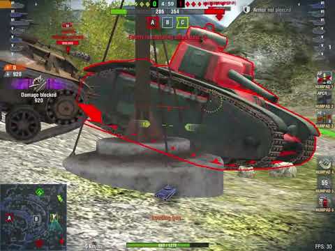 WoT Blitz Team basically camped - I spotted in Churchill VII.
