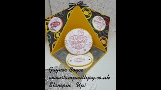 Fun Fold Corner Stage Card Geared Up Garage