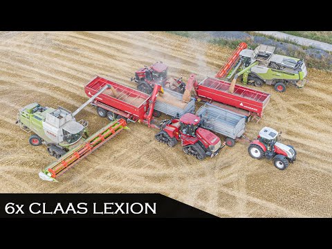 6 Claas Lexion TT😱 - 2x CASE QUADTRAC - Epic Harvesting in EAST GERMANY 🇩🇪 ▶ Agriculture Gemanyy