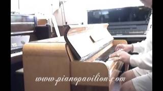 Video thumbnail for Kemble Minx Upright Piano in Bird's Eye Maple / On The Lake by PianoPavilion