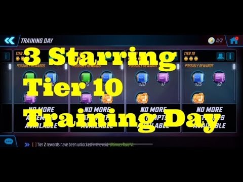 How to 3 Star Tier 10 Training Mats - Marvel Strike Force - Free to Play Guide