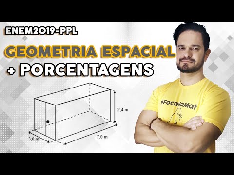 ENEM 2019 PPL :::  GEOMETRIA ESPACIAL + PORCENTAGENS ::: EDUARDO BORGES MATEMÁTICA |