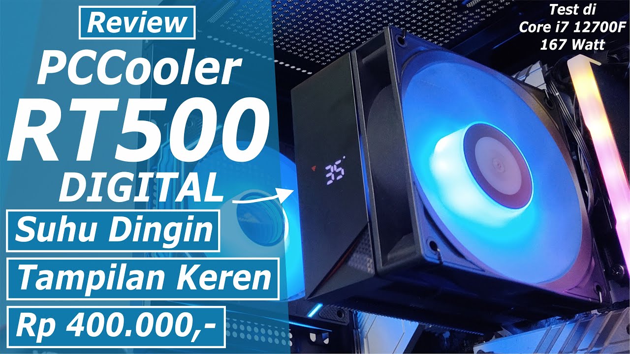 CPU Cooler Digital Dengan 5 Heatpipe di 400 Ribu | Review CPS PCCooler RT500 Digital ARGB