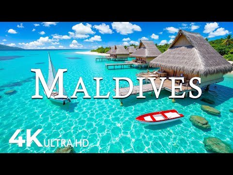 FLYING OVER MALDIVES (4K UHD) – Soothing Music Along With Beautiful Nature Video - 4K Video UHD #9