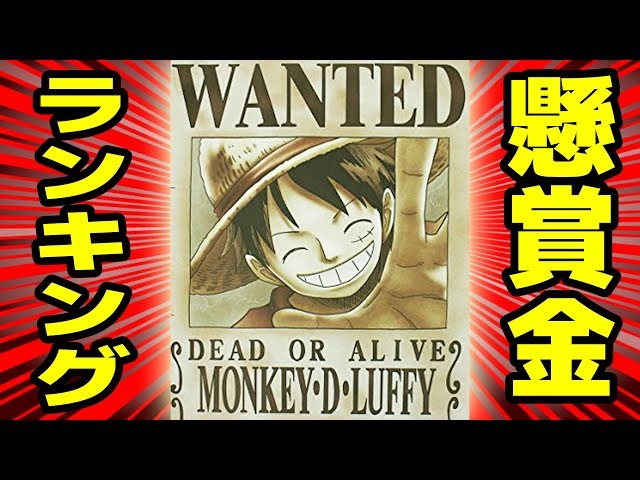 最新版 ワンピース懸賞金ランキング One Piece Youtuberandom