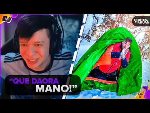 ARUAN REAGE: ACAMPAMOS NA FLORESTA COM MUITA NEVE ❄️ (RENATO GARCIA) - Cortes do Aruan