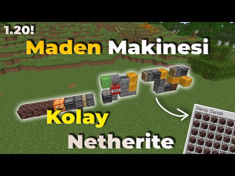 AŞIRI BASİT MADEN MAKİNESİ!!! - Minecraft 1.20.1 - SINIRSIZ ELMAS ve NETHERİTE