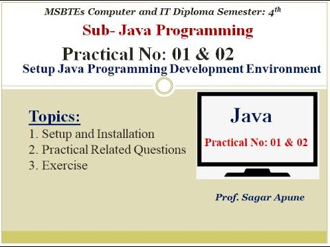 Practical No1 2 Jpr Setup Java Development Environment Java Programming Msbte