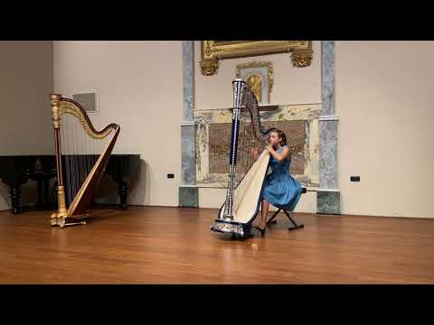 Yana Georgieva performing in the 11th international  competition “Suoni d’arpa”\ Saluzzo, Italy