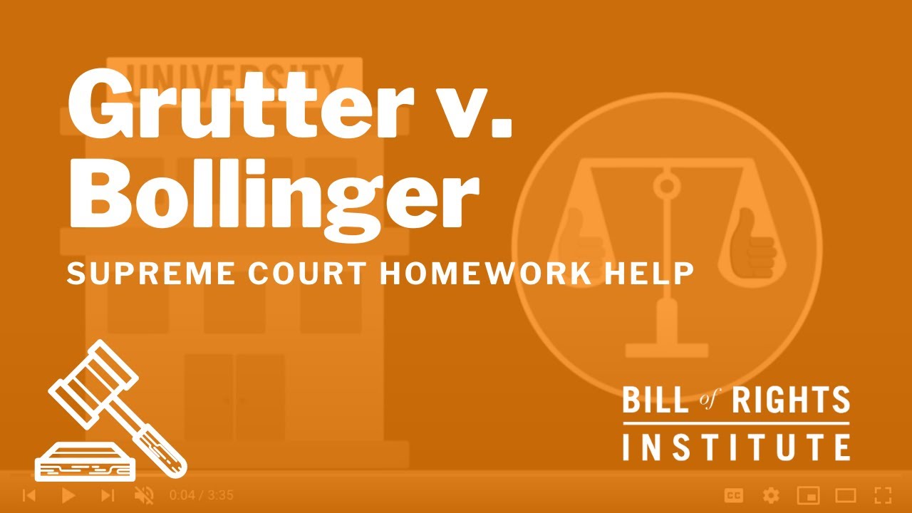 Grutter v. Bollinger | BRI's Homework Help Series - YouTube