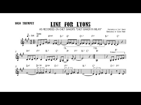 Chet Baker - Line for Lyons (Bb) Transcription