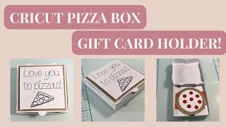 "Make A Pizza Gift Card Holder With Your Cricut!"