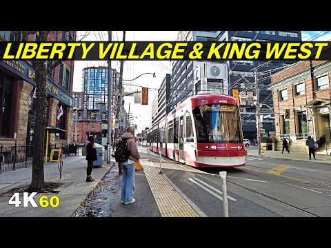 Toronto Liberty Village & King West Walk by a Closed Bridge (Nov 2021)