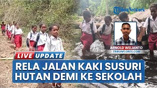 Siswa SDN Kolit di Sikka NTT Jalan Kaki Menembus Hutan Demi Sekolah