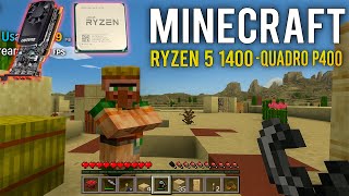 Minecraft on Budget PC – Ryzen 5 1400 + Quadro P400 + 8GB RAM FPS Test in 2025