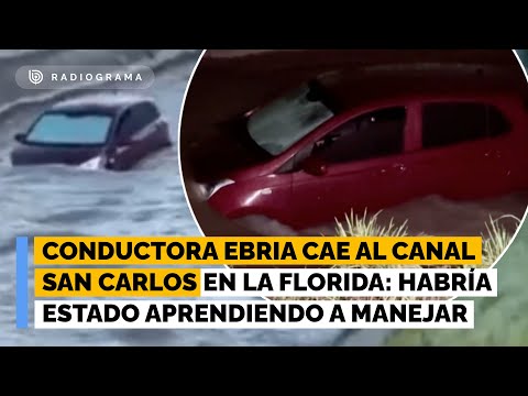 Conductora ebria cae al canal San Carlos en La Florida: habría estado aprendiendo a manejar