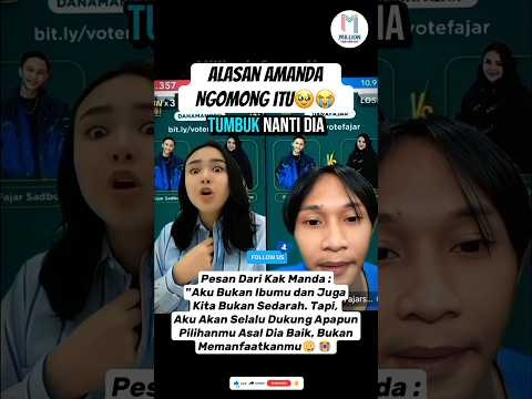 🥹Amanda : Aku Bukan Ibu Juga Tidak Sedarah. Ini Alasannya🤧 #fajarsadboy #amandamanopo #selebriti