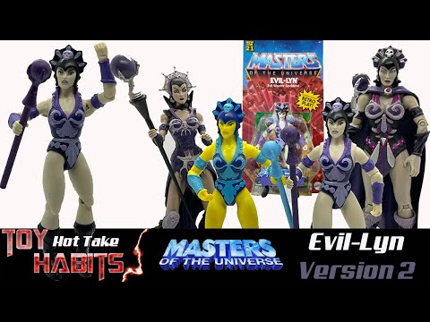 Evil Lyn Version 2 Masters of the Universe Origins Repaint +  MOTU Classics & MYP 200x Comparisons