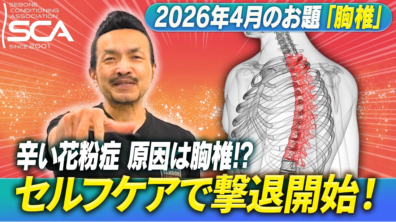 胸椎を整えて花粉症に打ち勝て！【26年4月のお題】hino method , sebone conditioning , spine conditioning