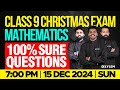 Class 9 Christmas Exam | Maths | 100% SURE QUESTIONS | Xylem Class 9