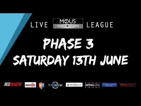 The MODUS ICONS OF DARTS LIVE LEAGUE - SATURDAY 13TH JUNE