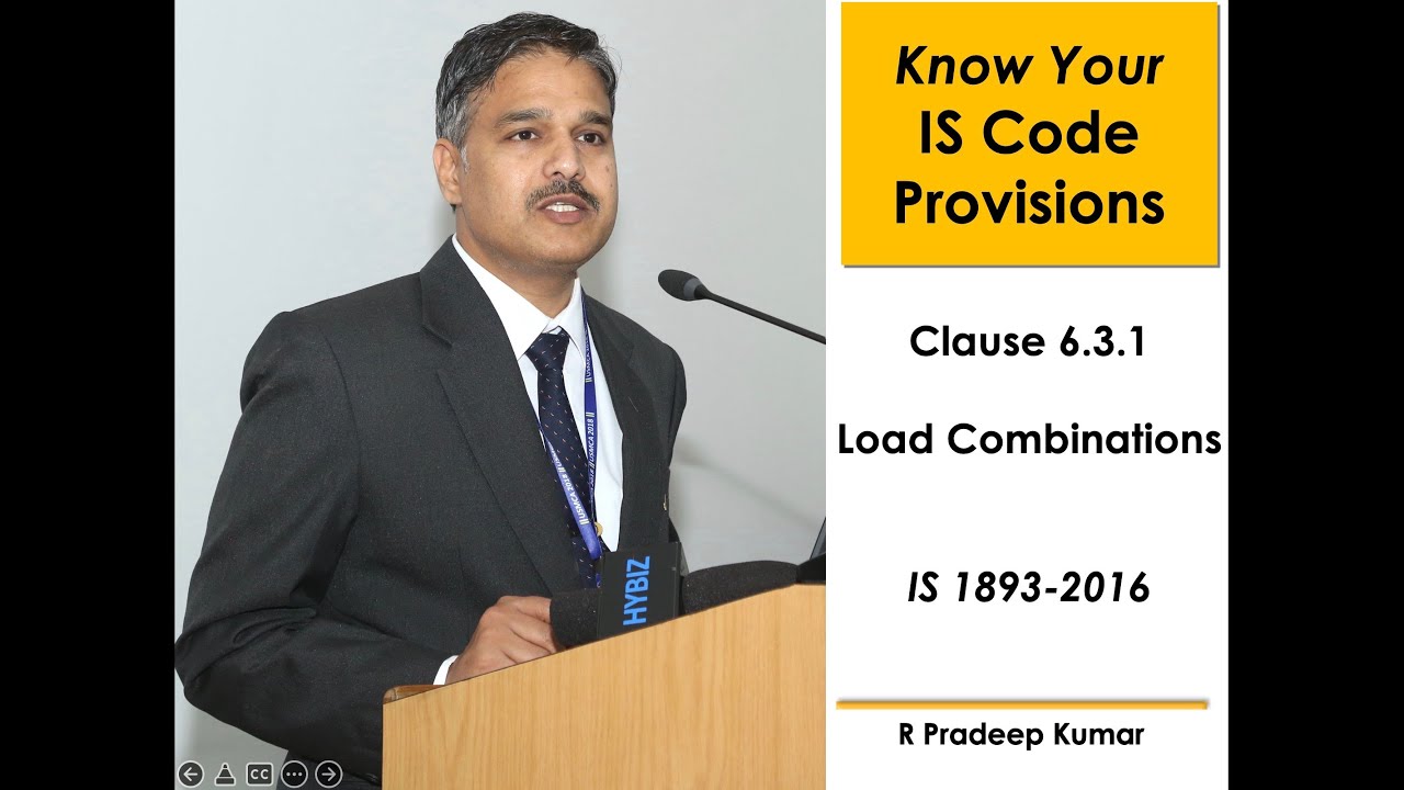 IS 1893-2016 (Part 1): Clause 6.3.1 Load Combinations