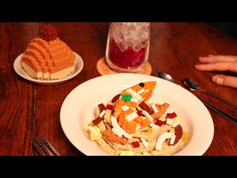 Lego Shrimp Pasta & Dessert - Stop Motion Cooking