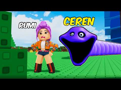 Roblox'ta HUNGRY WORM OLDUM VE OYUNCULARI YİYEREK BÜYÜDÜM !!