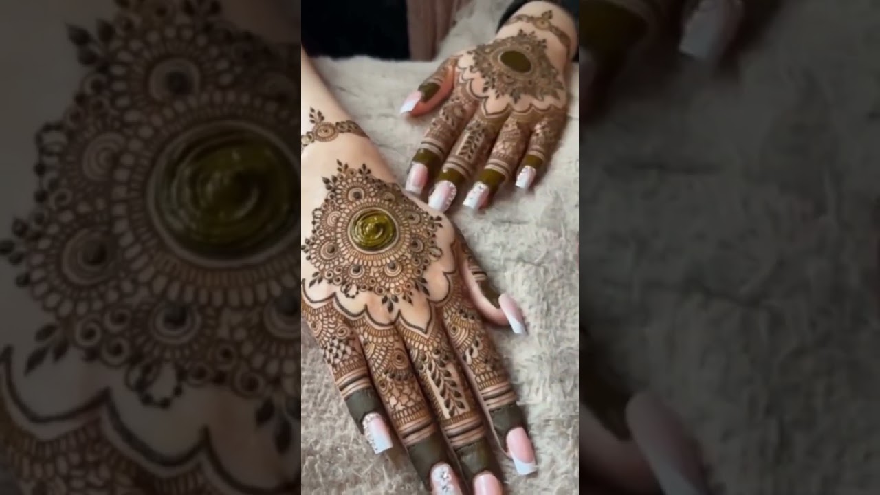 simple easy stylish mehndi design for back hand| #mehndi #hennadesign #mehandi #mehndidesign