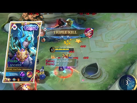 INSANE AGGRESSIVE LANCELOT MONTAGE , Ultra Fast Hand + Hack Damage (TOP GLOBAL LANCELOT) - MLBB