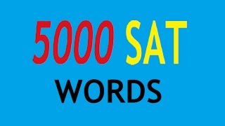 5000 SAT English Words with meaning - part 1