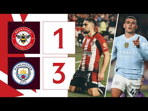Foden Hat-Trick cancels out Maupay goal | Brentford 1-3 Manchester City | Premier League Highlights