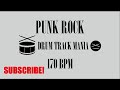 PUNK ROCK Drum Backing Track 170 BPM Drums Only