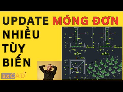 Video hướng dẫn vẽ móng đơn, tạo 3d, xuất khối lượng, thống kê thép móng đơn