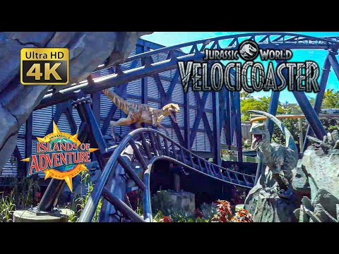 Front row point of view footage of VelociCoaster