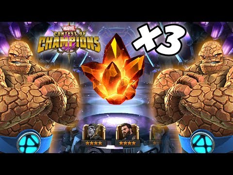 3x 4 Star Crystal Opening | Hunting Thing: Marvel Contest of Champions