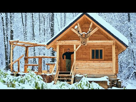 Man Builds ONE-YEAR LOG CABIN Deep in the Forest | Start to Finish by @bjornbrenton