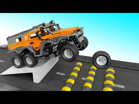 Shaman 8x8 Truck VS vs Ramps. Lego Technic "MOC" CRASH Test