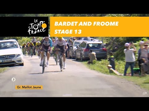 Bardet and Froome in the downhill of col d'Agnes - Stage 13 - Tour de France 2017