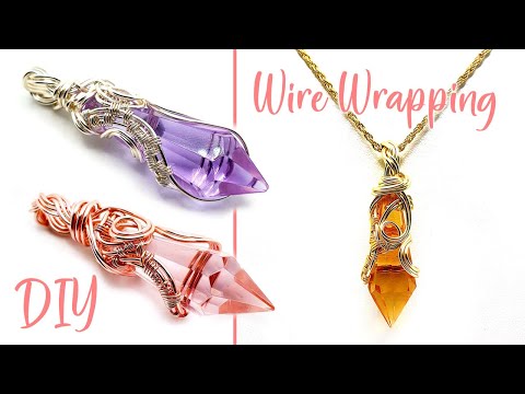 Easy DIY Wire Wrapped Glass Drop Pendants